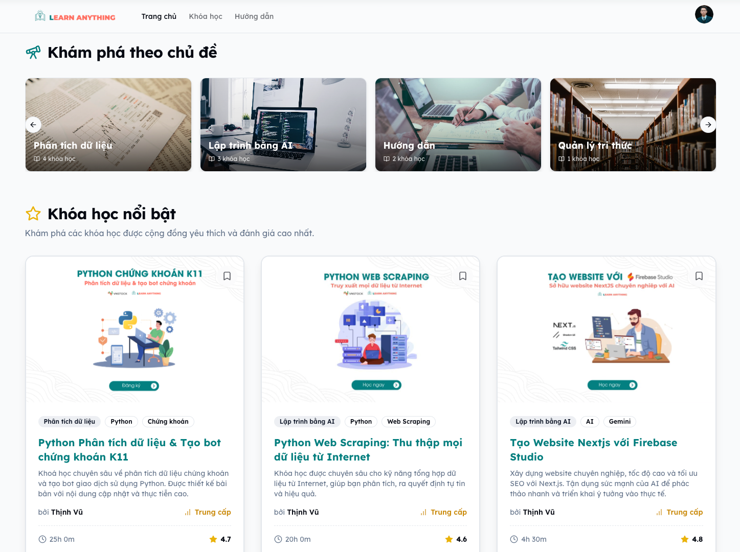 Khoá học nổi bật